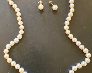 Leon Ohanian & Sons (Boston, MA) Pearl Necklace & Earrings