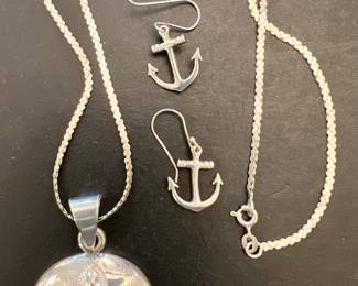 Sterling Silver Necklace & Earrings