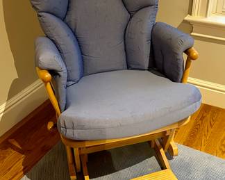 Glider Rocker with Foot Stool