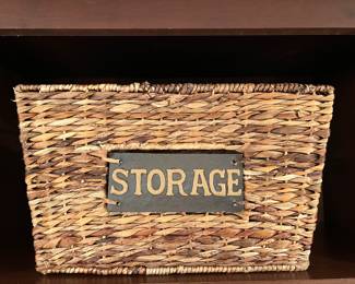 (2) Wicker Storage Baskets