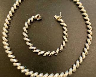 Sterling Silver San Marco Necklace & Bracelet