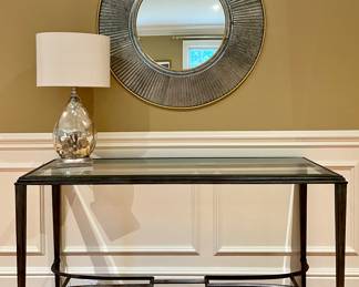 Iron & Glass Console Table