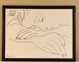 "Sleeping Lady" Picasso Framed Print