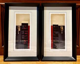 (2) Signed Abstract Prints
