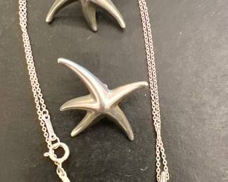 Tiffany & Co. Elsa Peretti Starfish Necklace & Earrings