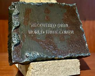 Recovered Steel from the World Trade Center with Stand