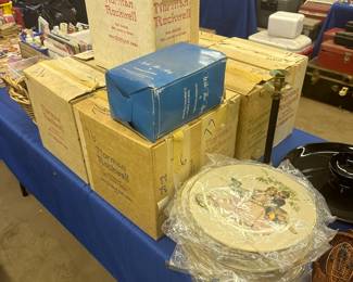 Several Norman Rockwell Plate Sets
