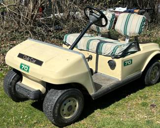 Very nice gas/electric club car golf cart. We have used it all over the property