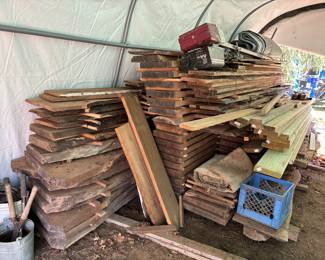 Rough cut wood, 8” - 10” boards, pine, oak, etc 