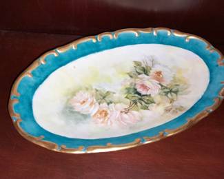 Antique Bareuther Handpainted Dish From Germany