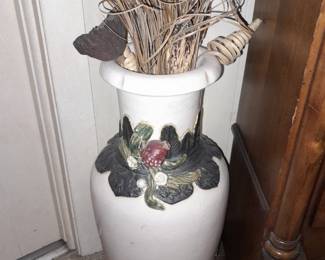 Large Decorative Floral Arrangement W/ Vase