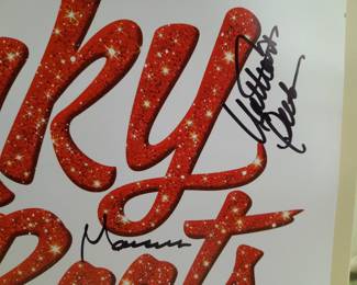 Kinky Boots On Broadway Window Card Poster Signed By 30 Members Of The Cast. (Uncertified). Measures 14x22.