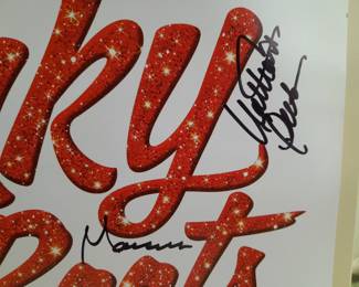 Kinky Boots On Broadway Window Card Poster Signed By 30&nbsp;Members Of The Cast. (Uncertified). Measures 14x22.