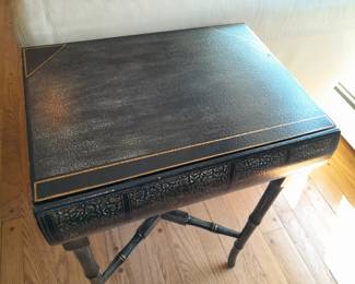 Book Themed End Table W/ Secret Drawer - 2 Available (Original Purchase Price Of $679 From Wallis Grant Interiors.)
