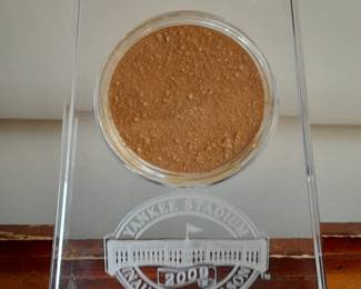 ​​​​​​​Acrylic Display Of NY Yankees Game Used Dirt From The 2009 Inaugural Season. (Certified By Steiner Sports With Holographic Sticker). 