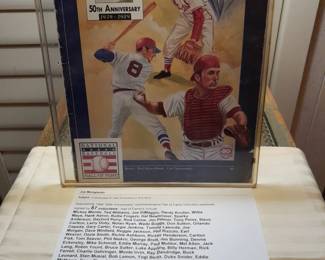 ASTONISHING 1989 "50th Anniversary" Commemorative Baseball Hall Of Fame Induction Yearbook Signed By 87 Inductees. Signatures Rate 8 to 9 Out Of 10. An EXTREMELY Aggressive Project & Impossible To Duplicate! (Includes Detailed Letter). Measurements Unspecified.