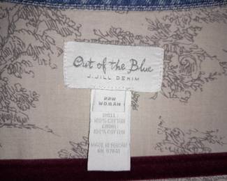 Long Denim Trench Coat By "Out Of The Blue - J. Jill Denim"