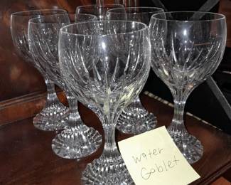 Set Of 6 Baccarat Crystal (France) Water Goblets (With The Original Box)