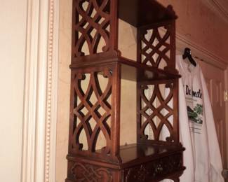 Wall Mounted Wooden Wall Shelf W/ Scroll Work
