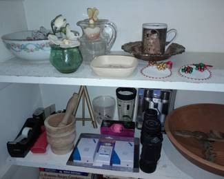 Assorted Kitchenware (Glassware, China, Teapots, Etc.)