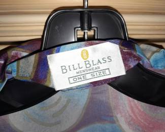 Bill Blass Men's Colorful Silk Like Robe