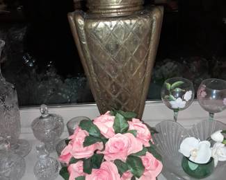 Large Gold Foil Jar W/ Lid (Original Purchase Price Of $374. Purchased From Wallis Grant Interiors.)