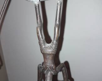 African Balancing Sculpture W/ "Hear No Evil, Speak No Evil, Say No Evil")