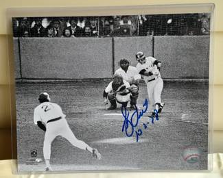 Photograph Of NY Yankees Game Autographed With "10-2-78" Inscription. (Certified By MLB). Measures 8x10. 2 Available.