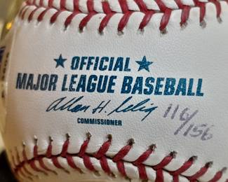 Official MLB Baseball In Custom Display Case Autographed By 11 "Perfect Game Pitchers" Limited Edition #116/156. (Certified By OnlineAuthentics.com & PSA/DNA). 