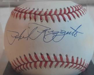 Baseball In Display Case Autographed By Phil Rizzuto - NY Yankees. (Certified By PSA/DNA).