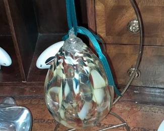 Hanging Hand Blown Glass Ornament