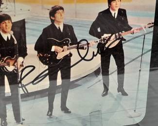 Record Album Framed And Matted Of "Something New Something New" By The Beatles Autographed By Paul McCartney. (Certified By Grandstand Sports & Memorabilia With Certificate Of Authenticity.)
