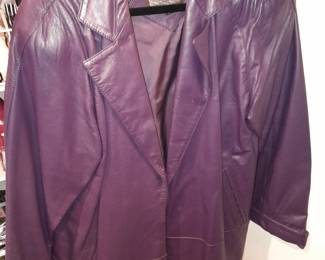 Vintage Toffs Purple Leather Jacket