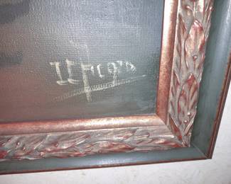 Framed Floral Painting Signed By The Artist