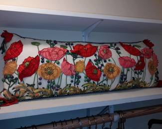BEAUTIFUL Mackenzie-Childs Red Poppy Lumbar Pillow