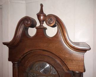 Howard Miller Wood Case Clock W/ Finial