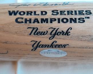 Louisville Slugger 125th Anniversary NY Yankees 2009 World Champions Engraved Commemorative Baseball Bat In Holder Autographed By Derek Jeter & 4 Others Limited Edition #11/500 - EARLY NUMBER! (Certified By Steiner Sports With Holographic Sticker.)