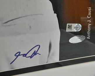 Photograph Of NY Yankees Derek Jeter #2 & Mariano Rivera #42 Autographed By Derek Jeter & Mariano Rivera. (Certified By Steiner Sports With Holographic Sticker). Measures 26x21.
