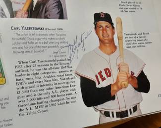 ASTONISHING 1989 "50th Anniversary" Commemorative Baseball Hall Of Fame Induction Yearbook Signed By 87 Inductees. Signatures Rate 8 to 9 Out Of 10. An EXTREMELY Aggressive Project & Impossible To Duplicate! (Includes Detailed Letter). Measurements Unspecified.