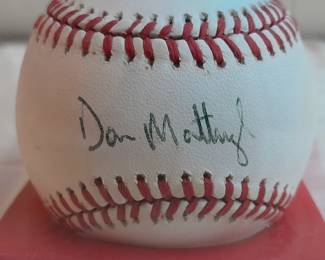 Baseball In Display Case Autographed By Don Mattingly - NY Yankees. (Certified By PSA/DNA).
