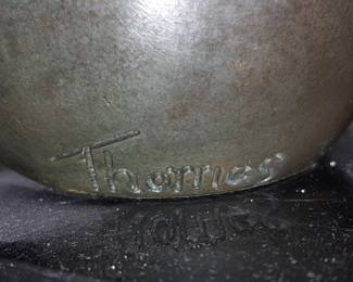 "Tender Embrace" Bronze Sculpture On Marble Base Signed "Thomas"