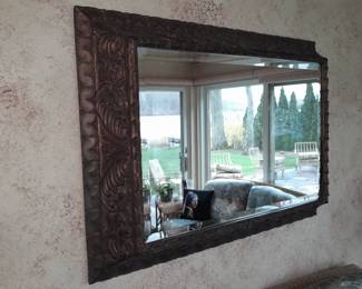 BIG Decorative Thick Wood Framed/Molded Mirror (Original Purchase Price Of $1,125 From Wallis Grant Interiors.)