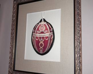 Custom Framed Faberge Egg Portraits (Original Custom Framing Price Of $242 Each From Wallis Grant Interiors.)