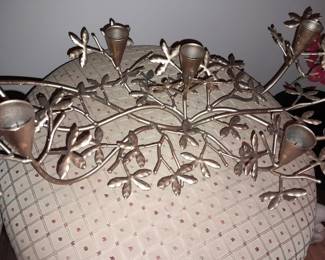 Gold Painted Tree Branch Table Centerpiece Candelabra