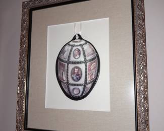 Custom Framed Faberge Egg Portraits (Original Custom Framing Price Of $242 Each From Wallis Grant Interiors.)