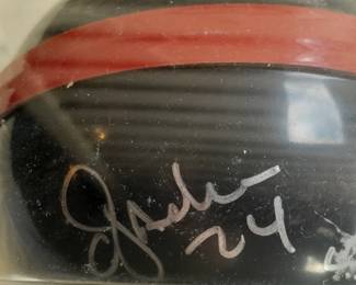 NY Giants Mini Helmet Autographed By Otis Anderson Super Bowl 25 (Certified By JSA)