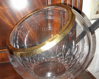 Waterford Crystal Round Ball Gold Trimmed Bowl