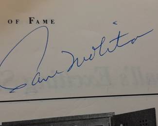 ASTONISHING 1989 "50th Anniversary" Commemorative Baseball Hall Of Fame Induction Yearbook Signed By 87 Inductees. Signatures Rate 8 to 9 Out Of 10. An EXTREMELY Aggressive Project &&nbsp;Impossible To Duplicate! (Includes Detailed Letter). Measurements Unspecified.
