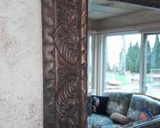 BIG Decorative Thick Wood Framed/Molded Mirror (Original Purchase Price Of $1,125 From Wallis Grant Interiors.)