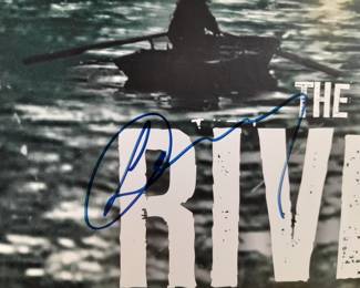 "The River" Broadway Show Window Card Poster Signed By 5 Cast Members Including Hugh Jackman.